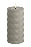 Фонарь для свечи Deluxe Homeart swieca led Square Bloklys, пластик, 15 см, серый — фото 1