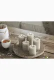 Фонарь для свечи Deluxe Homeart swieca led Square Bloklys, пластик, 15 см, серый — фото 3
