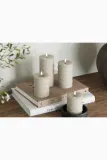 Фонарь для свечи Deluxe Homeart swieca led Square Bloklys, пластик, 15 см, серый — фото 5