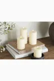 Фонарь для свечи Deluxe Homeart swieca led Square Bloklys, пластик, 15 см, бежевый — фото 5
