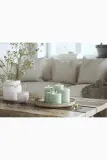 Фонарь для свечи Deluxe Homeart swieca led Square Bloklys, пластик, 12,5 см, бирюзовый — фото 2