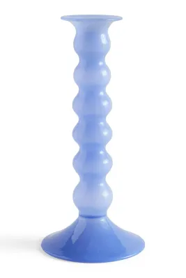 Подсвечник Hay Wavy, стекло, 21 см, синий