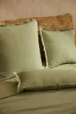 Декоративная наволочка Calma House na Layer, хлопок, 45 45 см, зелёный — фото 3
