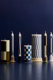 Декоративная свеча HAY dekoracyjna Column Candle 15 x 6,8 x, соевый воск, синий — фото 4