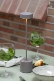 Настольная лампа Leitmotiv bezprzewodowa Ganar 8 x 8 x, текстиль, LED, выс. 37,5 см, серый — фото 4