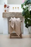 Полотенце банное Bongusta Naram, хлопок, 100 120 см, бежевый — фото 4