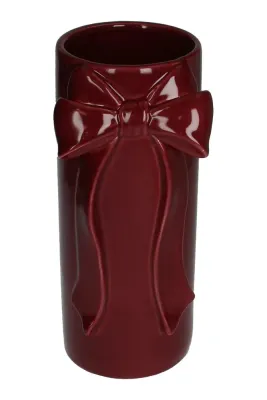Ваза Inne home & lifestyle Bow, керамика, 25,3 см, бордовый