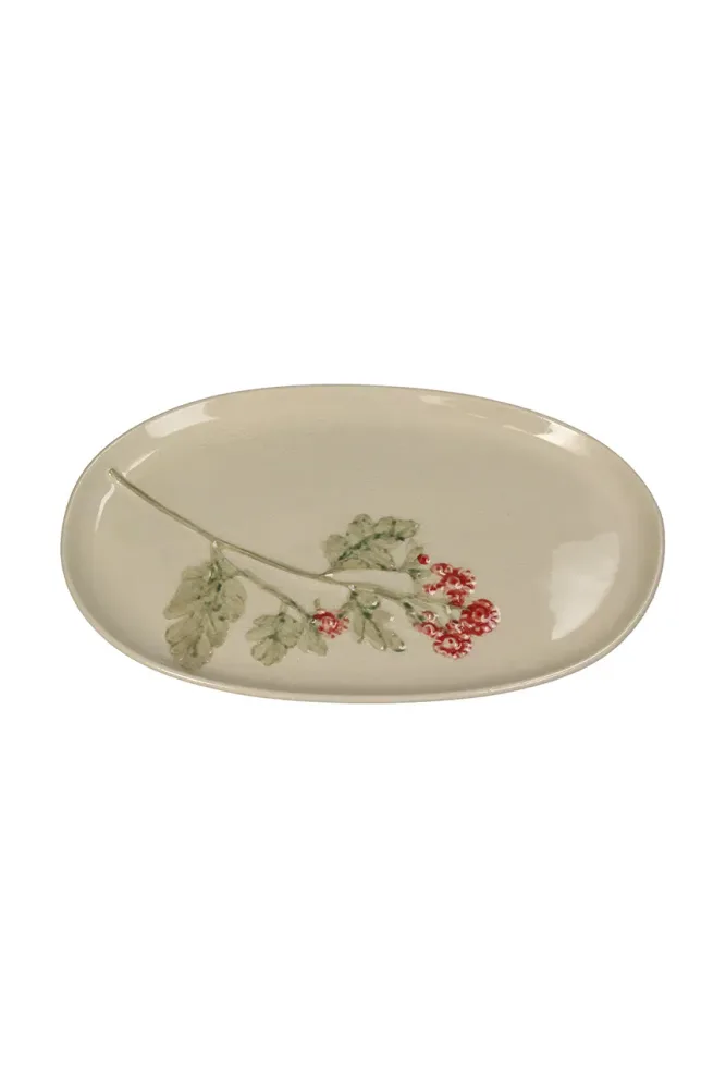 Поднос Нет бренда home & lifestyle Field Flower, стекло, 3 19,3 31 см, бежевый