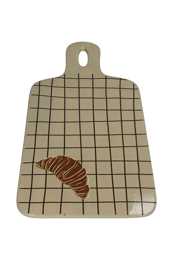 Поднос Нет бренда home & lifestyle Croissant, стекло, 3 23 40,5 см, бежевый