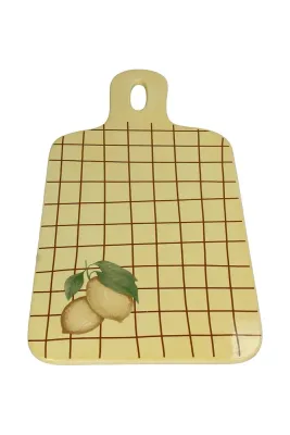 Поднос Нет бренда home & lifestyle Lemon, стекло, 3 23 40,5 см, жёлтый