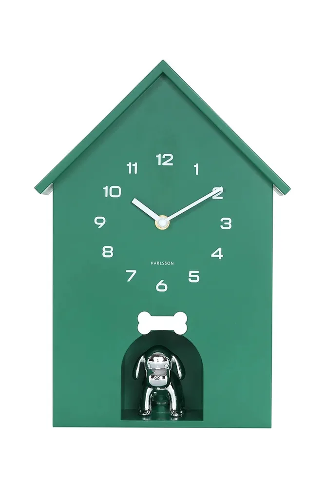 Настенные часы Karlsson Dog House, зелёный