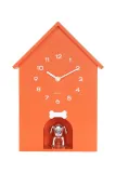 Настенные часы Karlsson z dzwiekiem Dog House, стекло, оранжевый — фото 1