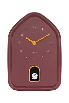Настенные часы Karlsson z dzwiekiem Modern Doggy, стекло, розовый