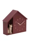 Настенные часы Karlsson z dzwiekiem Siting Cat, стекло, бордовый — фото 2