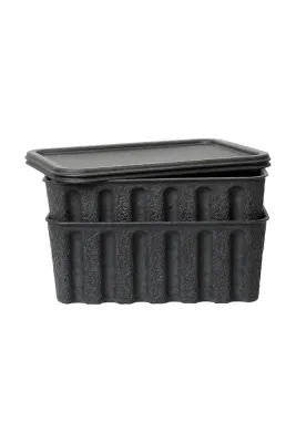 Коробка для хранения Ferm Living Paper Pulp Box L, плотная бумага, серый