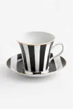 Чашка с блюдцем La Mania Stripes, фарфор, 200 мл, разноцветный — фото 1