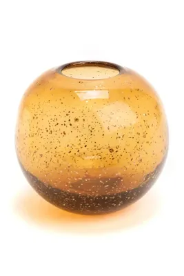 Ваза Inne home & lifestyle, стекло, 13,5 см, жёлтый