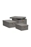 Набор коробок для хранения House Nordic Noto 3-pack, серый — фото 2
