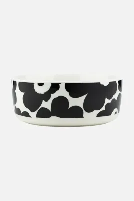 Салатник Marimekko na owoce, каменная керамика, 20 см, чёрный