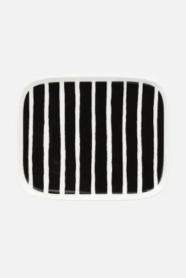 Тарелка сервировочная Marimekko z kamionki, каменная керамика, овальная, 12 15 см, чёрная