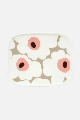 Тарелка сервировочная Marimekko z kamionki, каменная керамика, овальная, 12 15 см, разноцветная