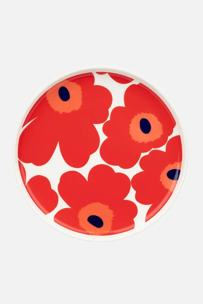 Тарелка обеденная Marimekko z kamionki, каменная керамика, 20 см, красная