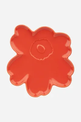 Тарелка сервировочная Marimekko z kamionki, каменная керамика, 20 см, красная