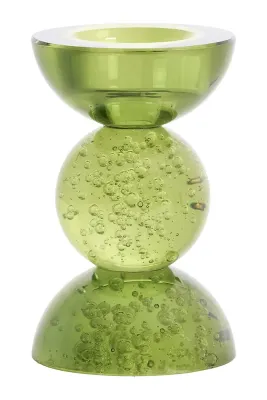 Подсвечник Light & Living, стекло, 12 см, зелёный