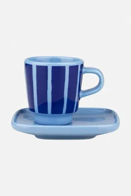 Чашка Marimekko, каменная керамика, 50 мл, тёмно-синий