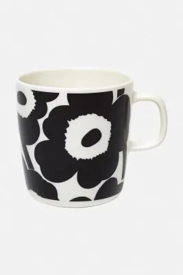 Кружка Marimekko, каменная керамика, 400 мл, чёрный