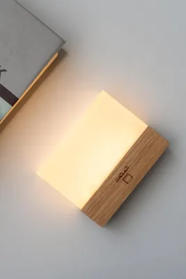 Настольная лампа Gingko Design bezprzewodowa drewna orzechowego 8 x 2,5 x, дерево, LED, бежевый