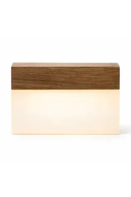 Настольная лампа Gingko Design bezprzewodowa drewna orzechowego 8 x 2,5 x, дерево, LED, белый