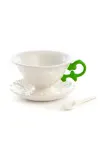 Чашка с блюдцем Seletti 09858.VER, фарфор, 300 мл, белый — фото 1