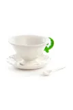 Чашка с блюдцем Seletti 09858.VER, фарфор, 300 мл, белый — фото 2