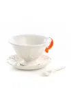 Чашка с блюдцем Seletti 09858.ARA, фарфор, 300 мл, белый — фото 2