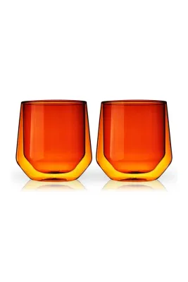 Стакан Viski, whiskey ze szkla V11188, 270 мл, стекло, оранжевый